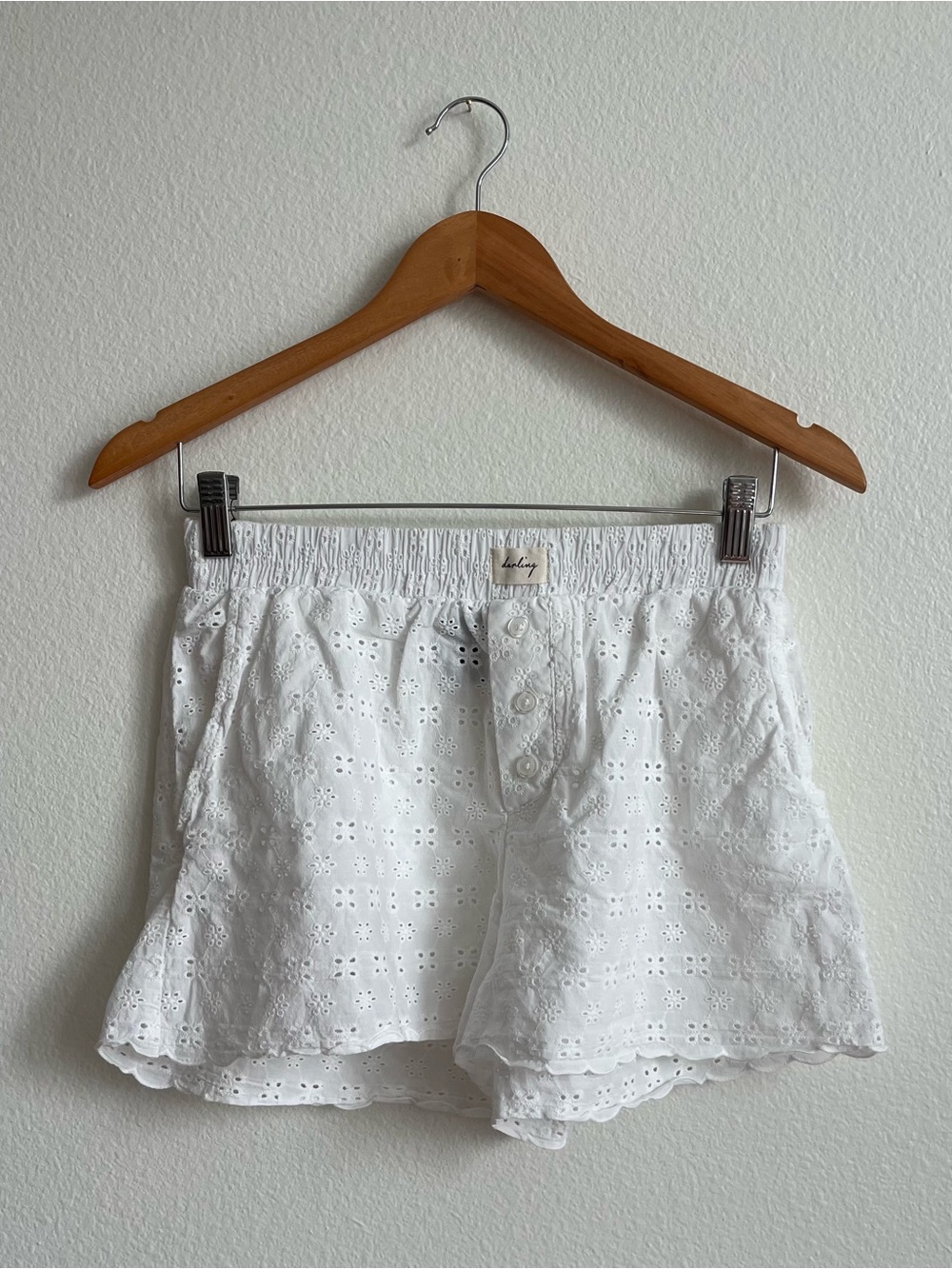 White Eyelet Shorts